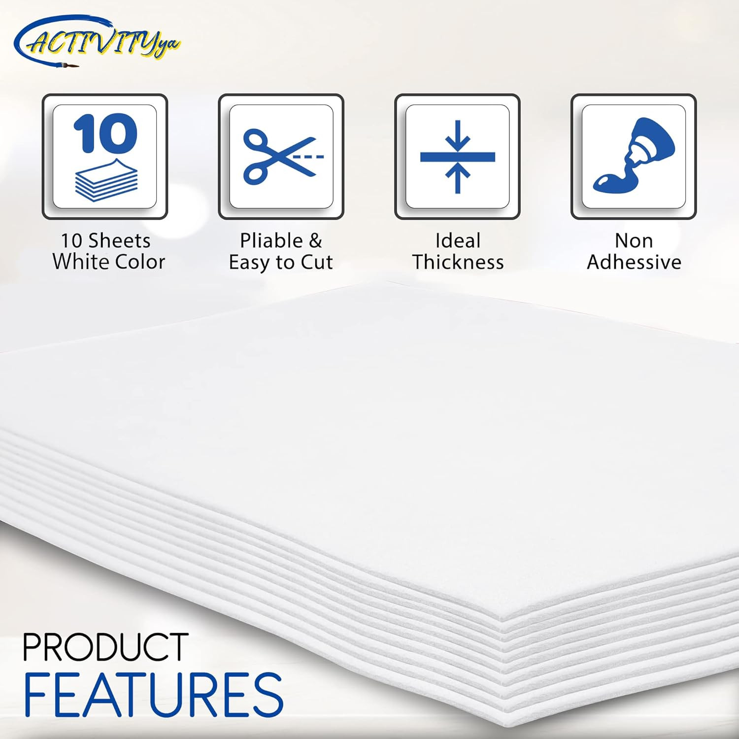 White EVA Foam Sheets, 9 X 12 Inch, 2Mm Thick Handicraft Foam Paper for Arts and