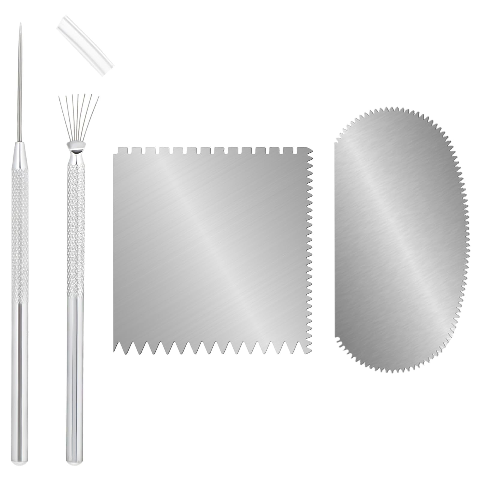 4pcs Pottery Ribs Clay Sculpting Tools Serrated Rib Tool for Steel...