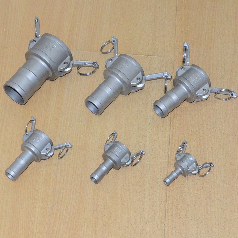 1/2" 1" 3" in Type C Camlock Female Coupler to Hose Barb Stainless Steel Fitting