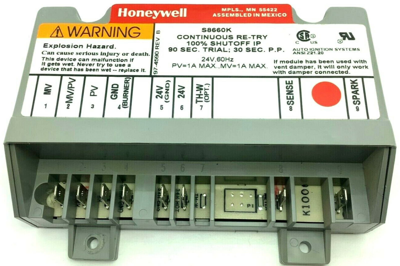 S8660K OEM TESTED & WORKING Furnace Control Board Ignition Module s8660k1006