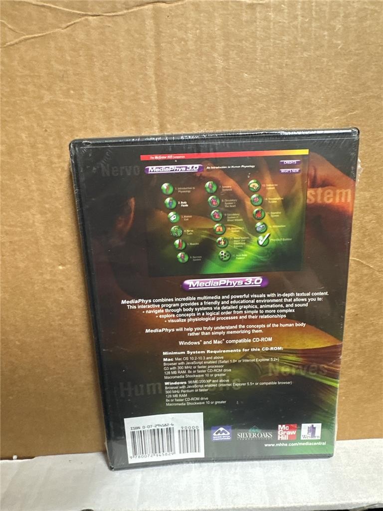 MediaPhys: an Introduction to Human Physiology, 3. 0 Version CD-ROM) NEW