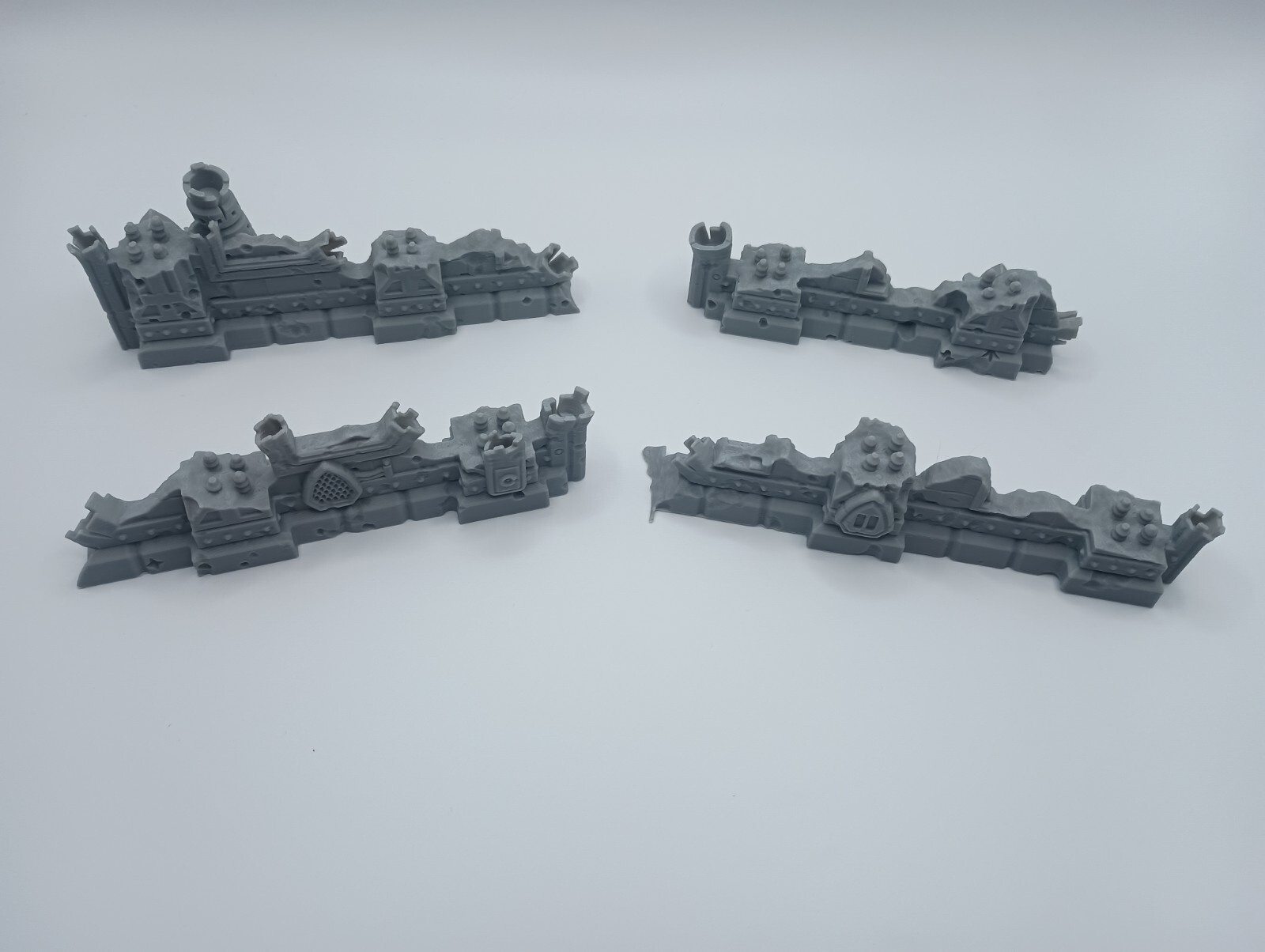 3D Printed Gothic Sector 75 Ruined Wall Set 3 (28mm-32mm Scale) [PTO]