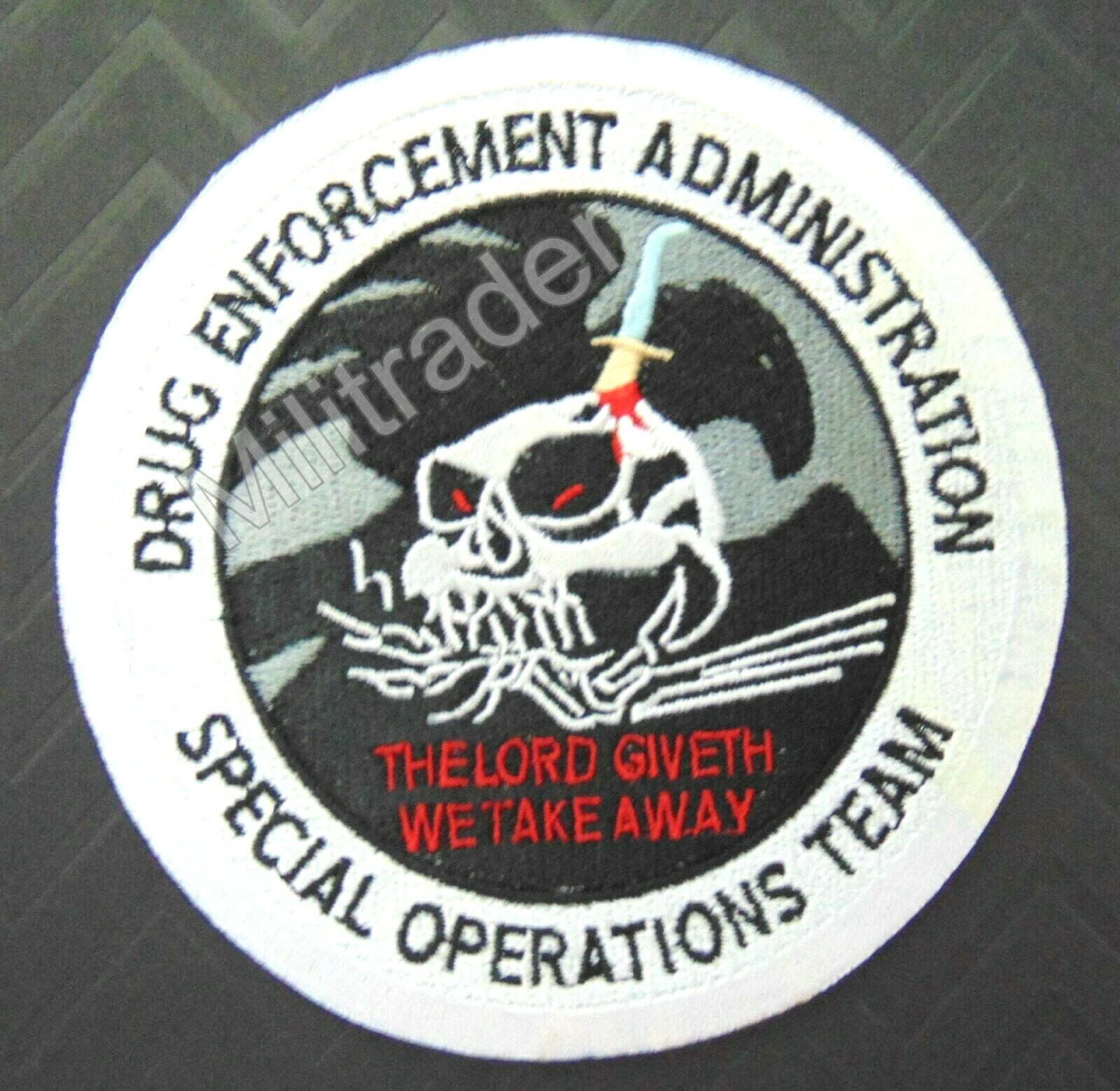 Drug Enforcement Administration DEA Special Operations Team Patch