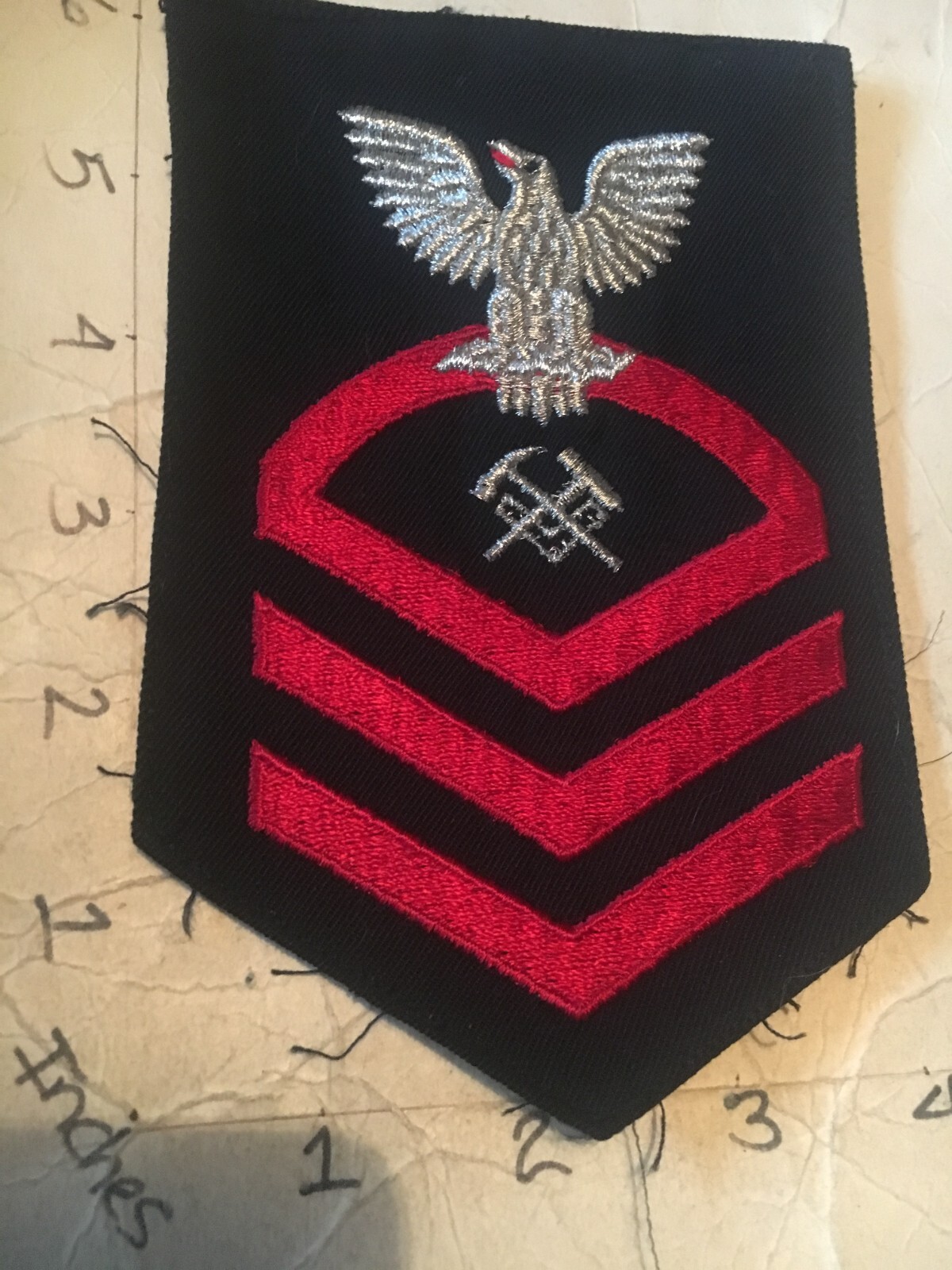 USN Rate Hull Maintenance Technician Chief Petty Officer Patch 6/14/25