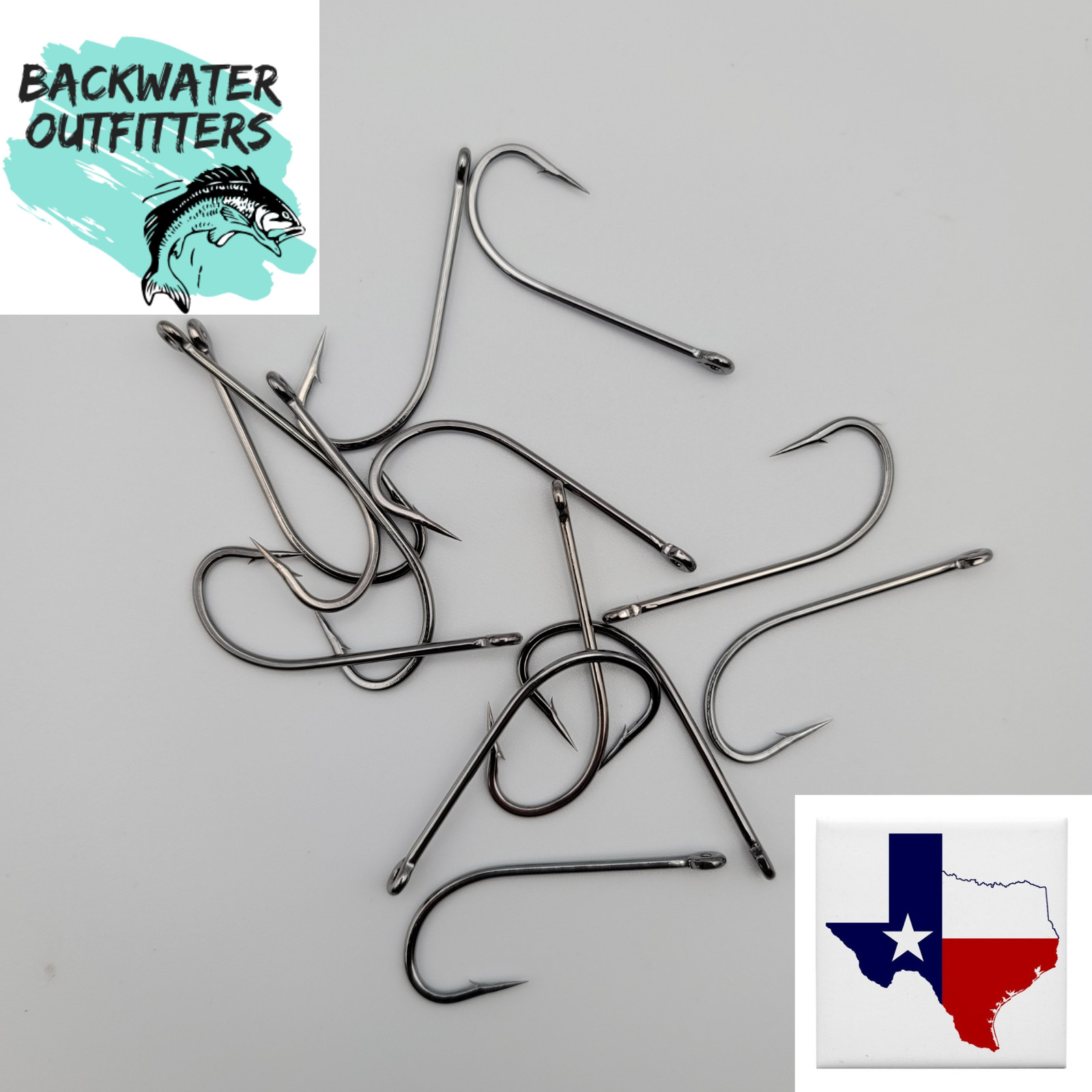 O'Shaughnessy Fishing Hooks 50pcs sizes #1 - 7/0 High Carbon Steel "J" Hooks