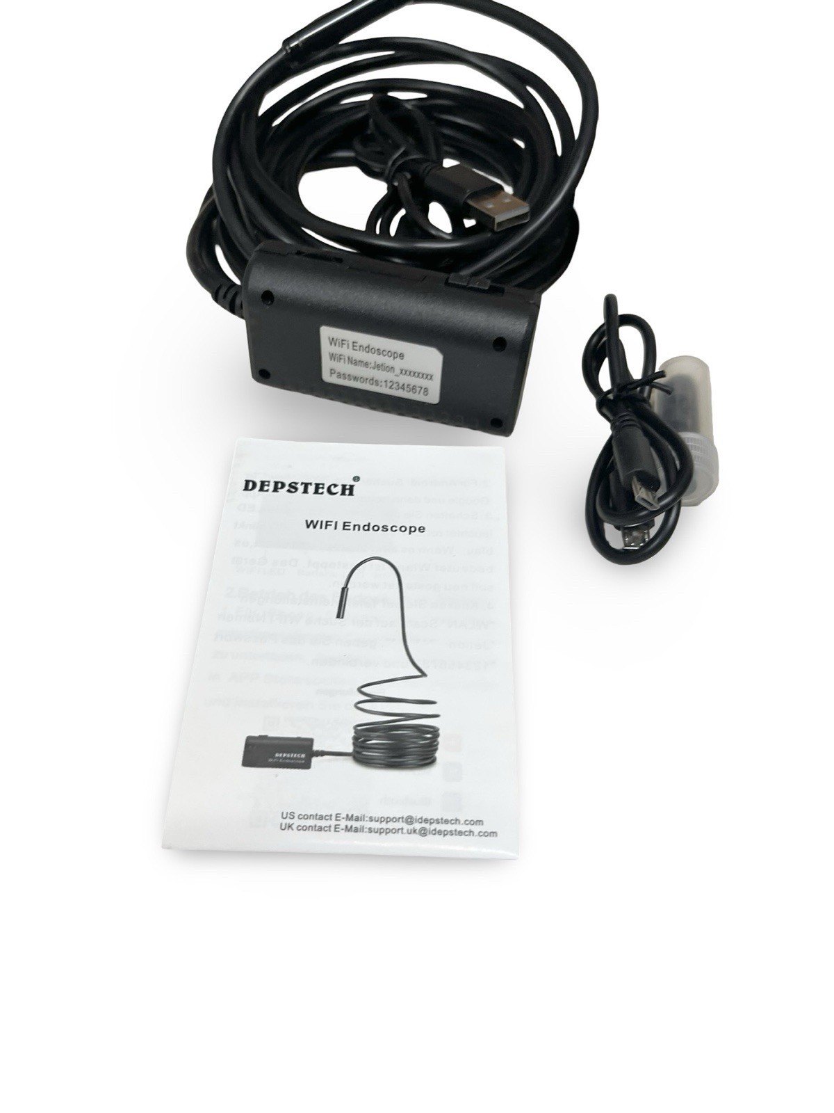 Depstech Wireless WiFi Endoscope 2.0MP HD Snake Inspection Camera & Box