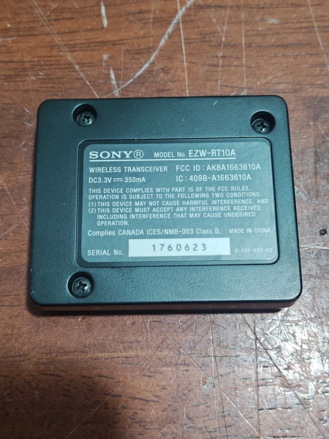 SONY S-AIR EZW-RT10A Wireless Transceiver Card - OEM Replacement Unit