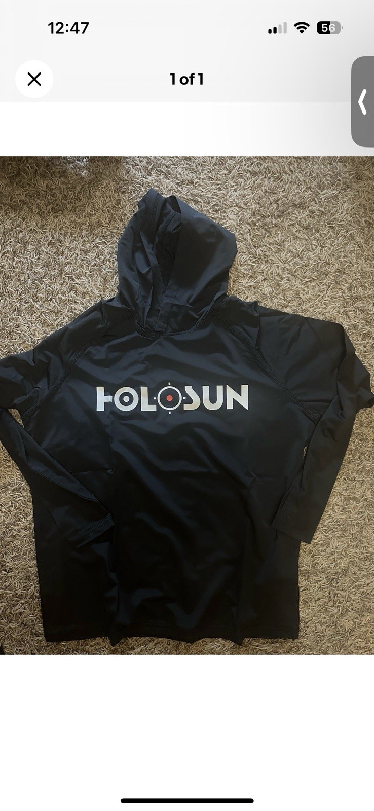 Shot Show 2026 Authentic Holosun Optics Long Sleeve Hooded T Shirt Size LG New