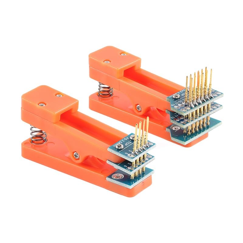 2Pcs 2.54mm Double Row 4Pin Test Clip Module Board 2 * 4Pin Program Burning C...