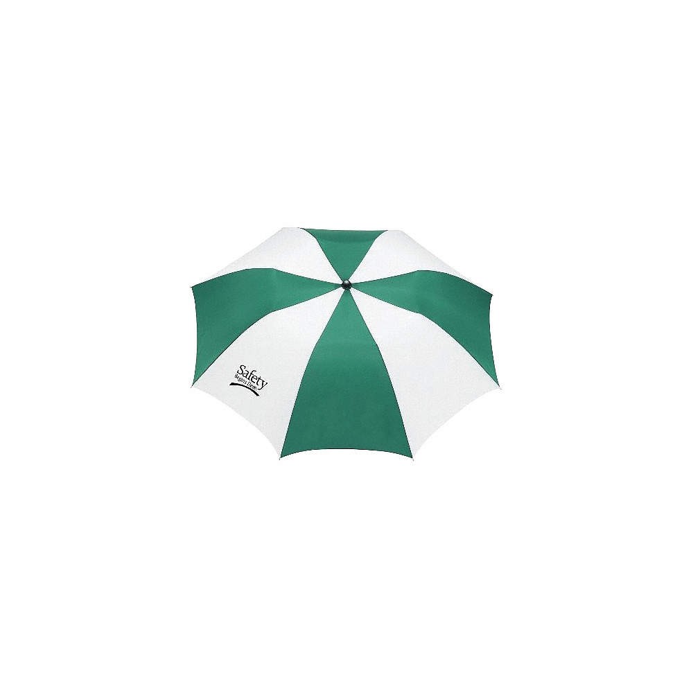 QUALITY RESOURCE GROUP 9WTC10 Umbrella,42 in,Green/White,Polyester 32ND08