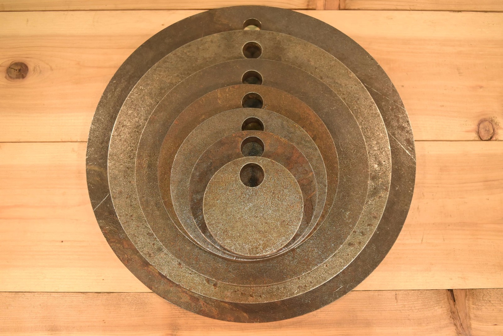 1/2" AR500 Steel Shooting Targets 3”-12” Circle Bundle Set of 7 Plates
