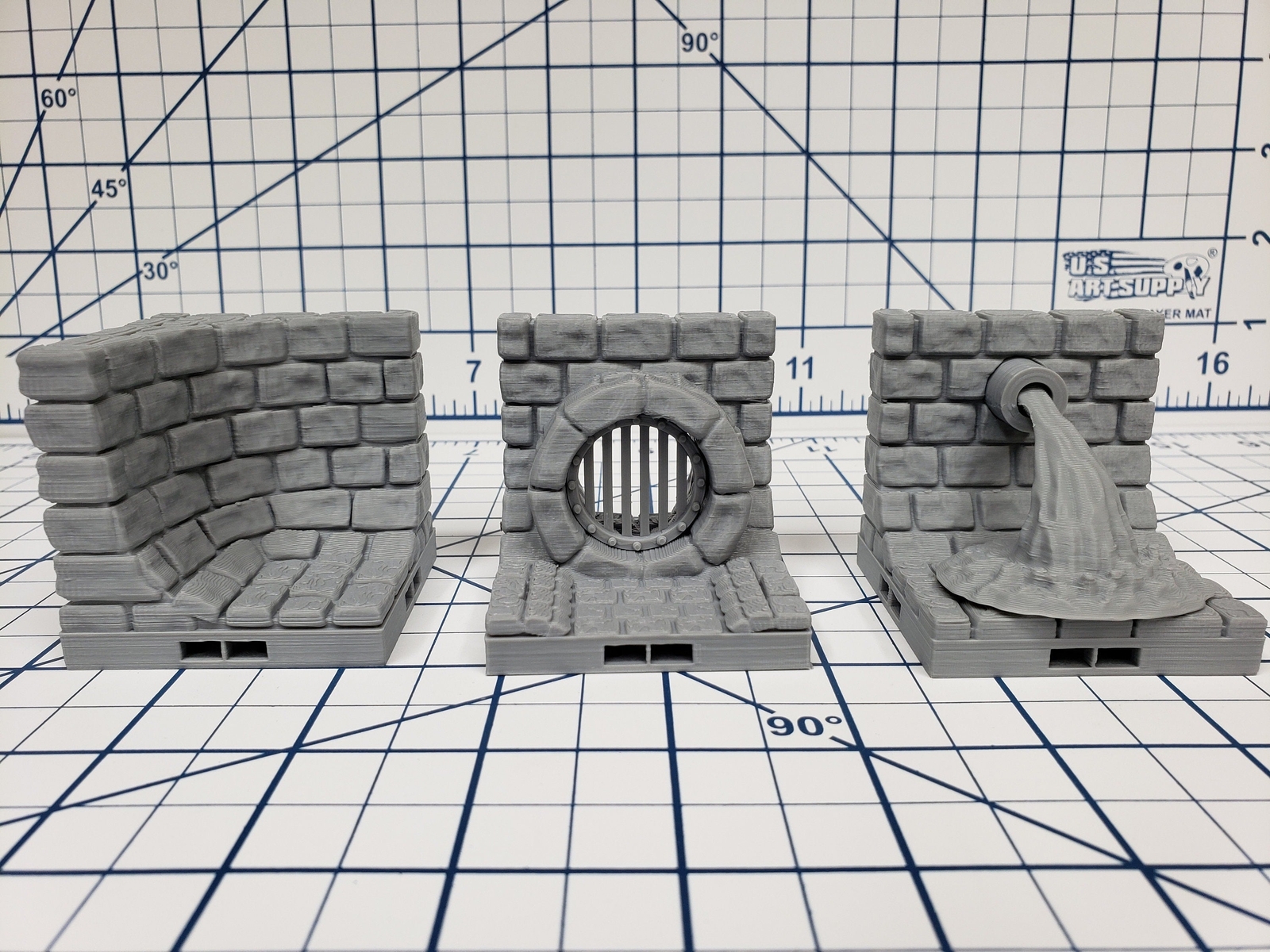 Sewer Tiles - DragonLock - DND - Pathfinder - RPG - Dungeon & Dragons - 28 mm /