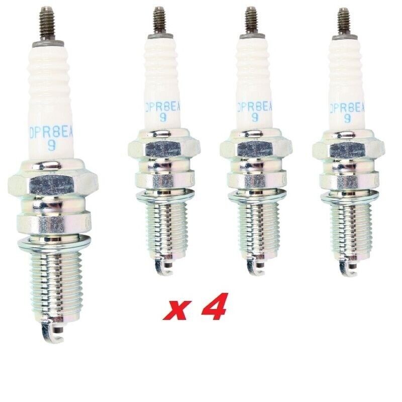 NGK DPR8EA‑9 Spark Plugs Set of 4 Fits Yamaha VMAX VMX1200 1985‑2008