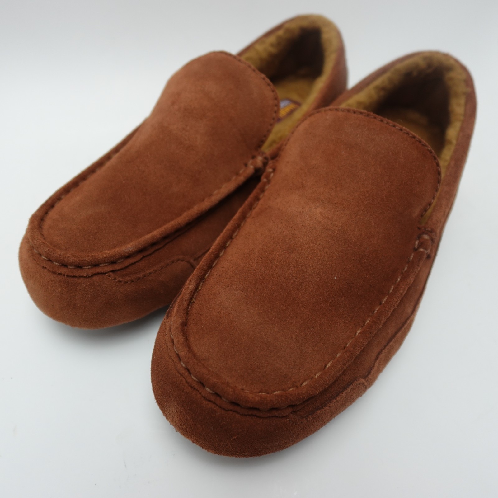 Samuel Hubbard Men's Shearling Lined Nutmeg Suede Leather Slippers