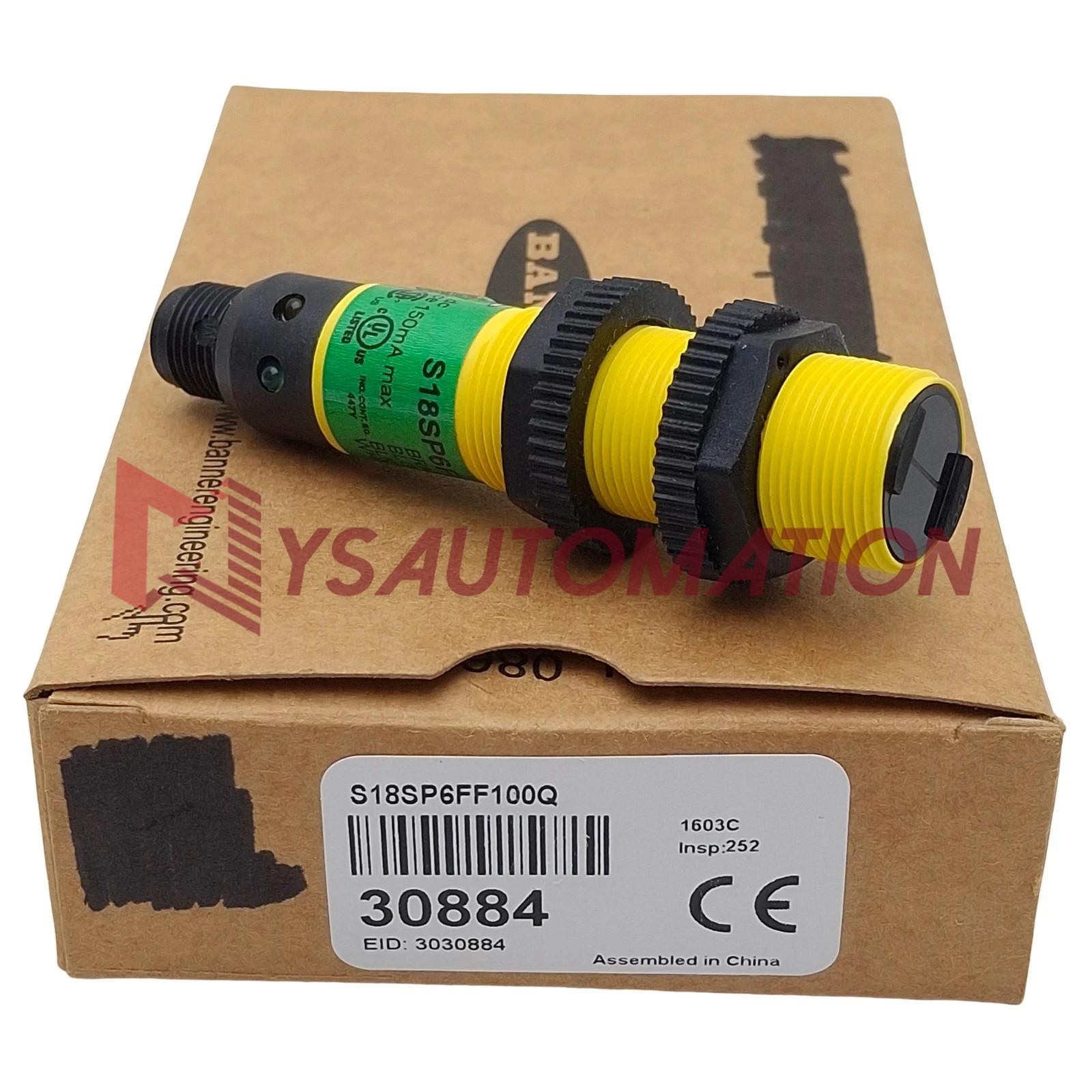New Banner Engineering S18SP6FF100Q Photoelectric Switch Sensor