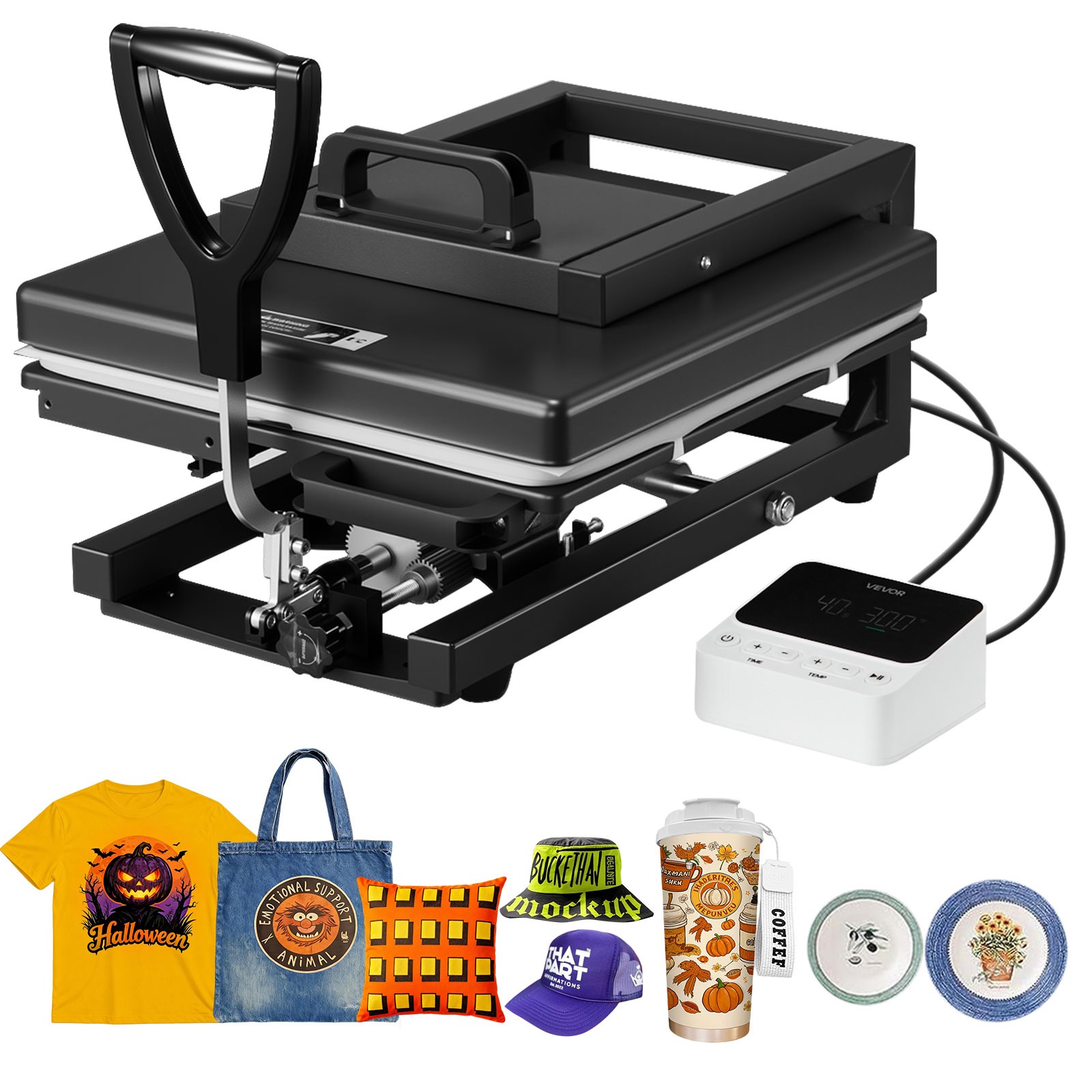 VEVOR Hybrid Heat Press Heat Transfer Machine 15 x 15 inch 5 for T Shirts
