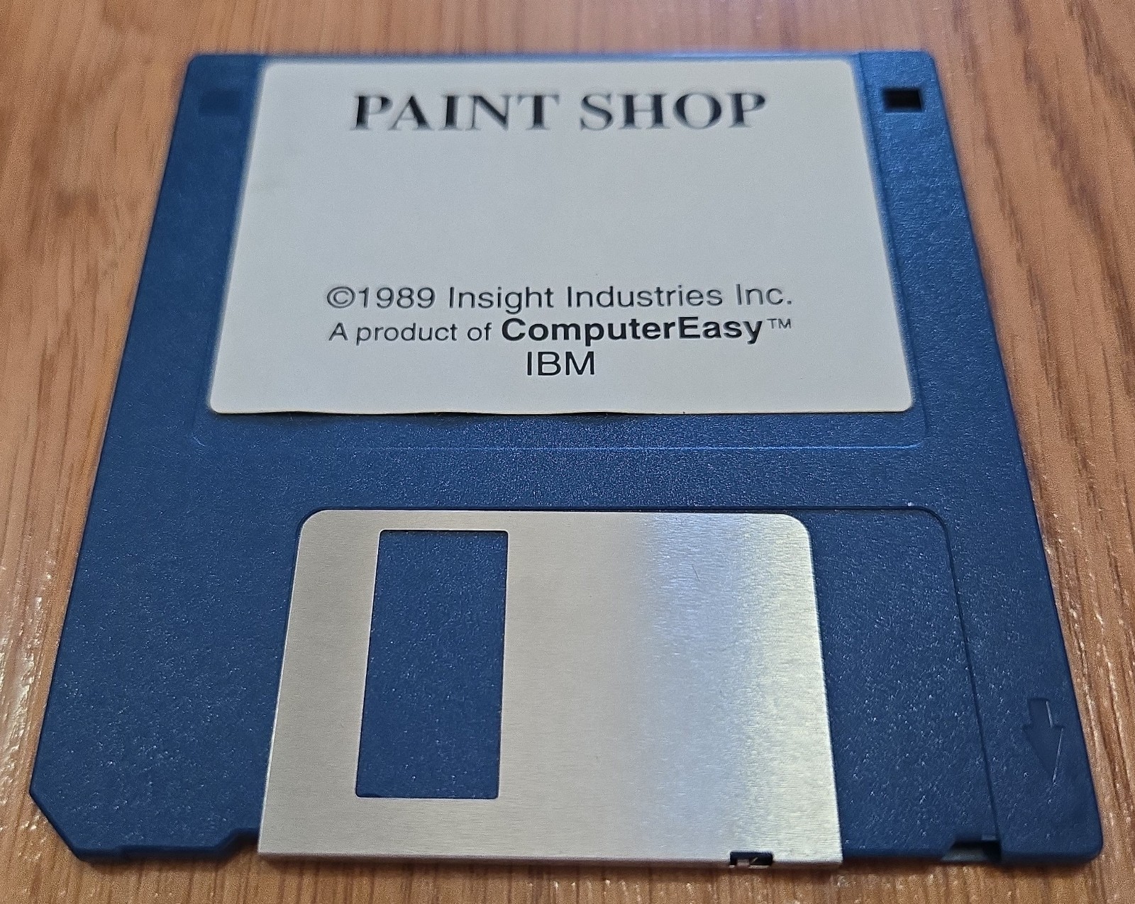 Paint Shop 1989 IBM 3.5 Inch Floppy Disk VTG Software Program ComputerEasy MSDOS