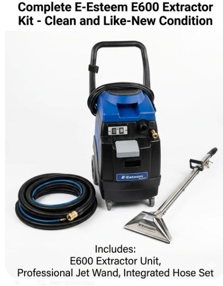Esteam E600 Carpet Extractor Kit 150PSI w/Jet Wand & Hoses - Excellent Condition