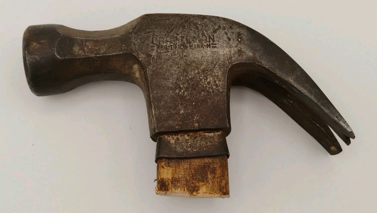 Vintage 16 oz Craftsman Sears 38141 Nail Notch Claw Hammer, Head Only