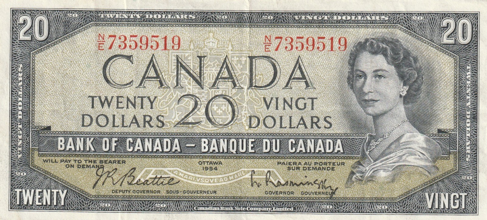 Canada 1954 $20.00 NE