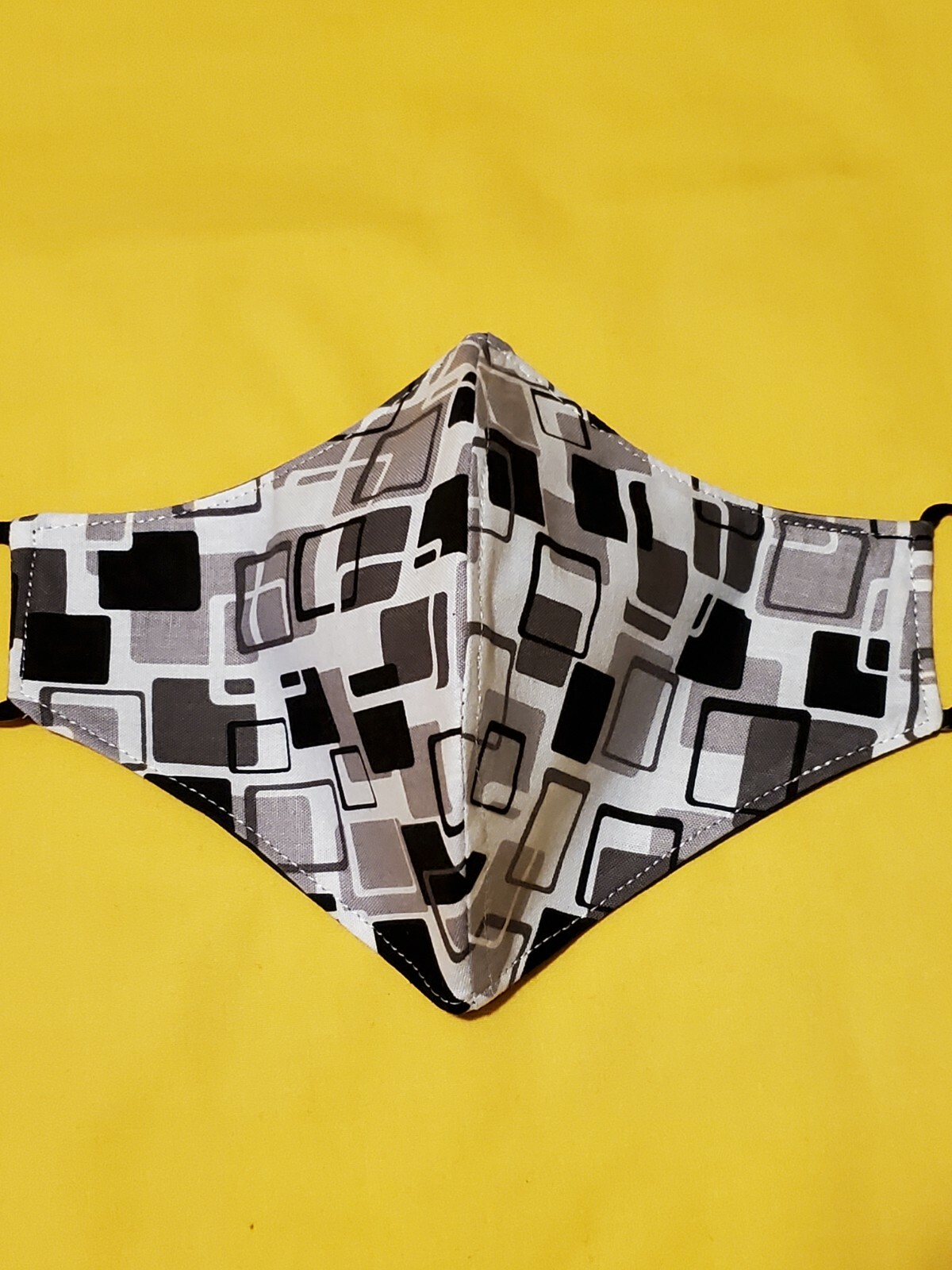 Neutral Squares Adjustable Face Mask