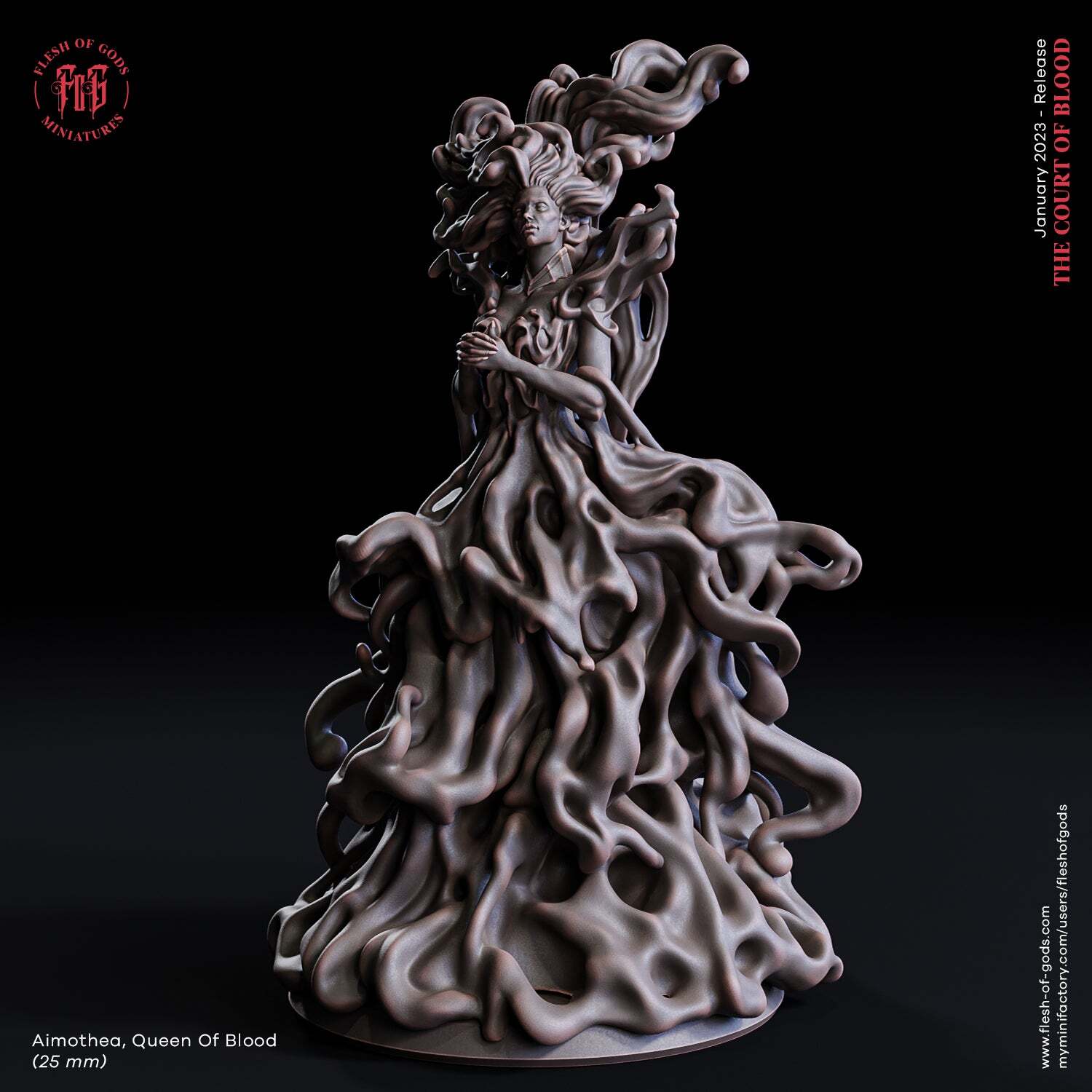 Aimothea, The Queen of Blood - The Court of Blood - Flesh of Gods - Wargaming D&