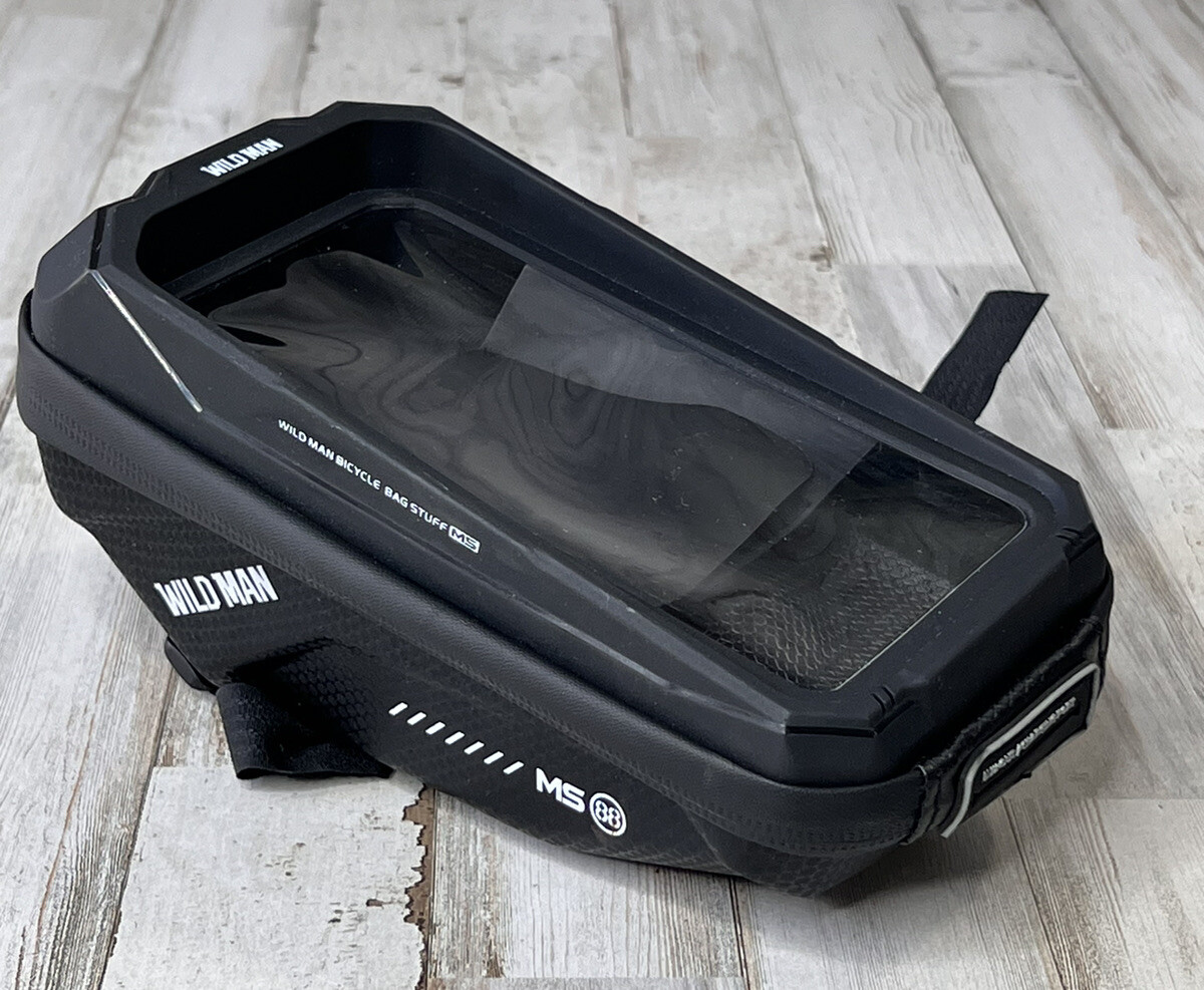 WILD MAN Bike Cycling Bag Waterproof Front Frame Top Tube Handlebar Black