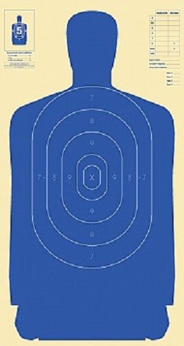 B34 Silhouette Targets - Blue Targets, Pack of 100