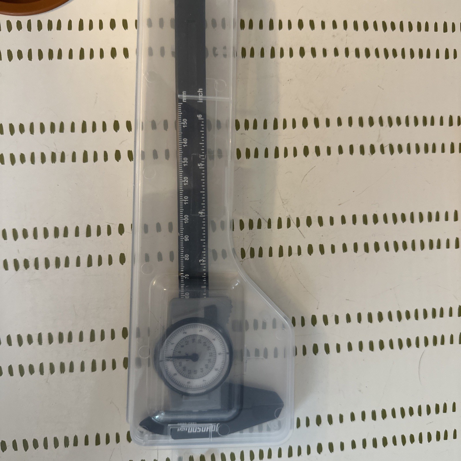 Johnson 6" Dial Caliper White Dial +/-0.0010 in Accuracy 0-6 in Range