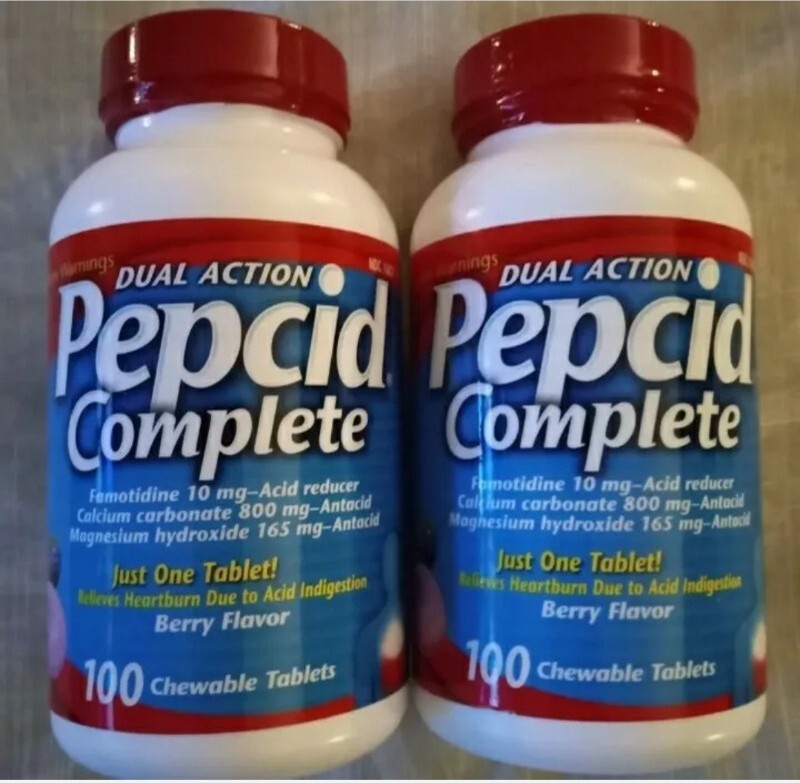 Pepcid Complete 10mg  Tablets 100x2=200 exp date /2027 berry Flavor