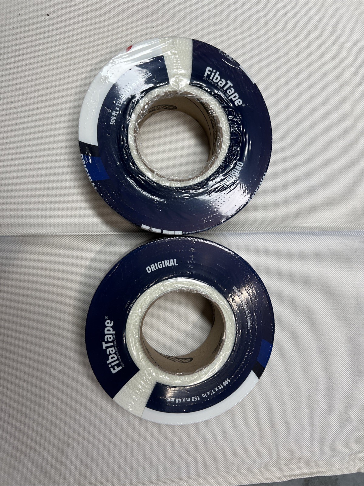 2 Rolls Of FibaTape 1-7/8 In. x 500 Ft. White Self-Adhesive Joint Drywall Tape.