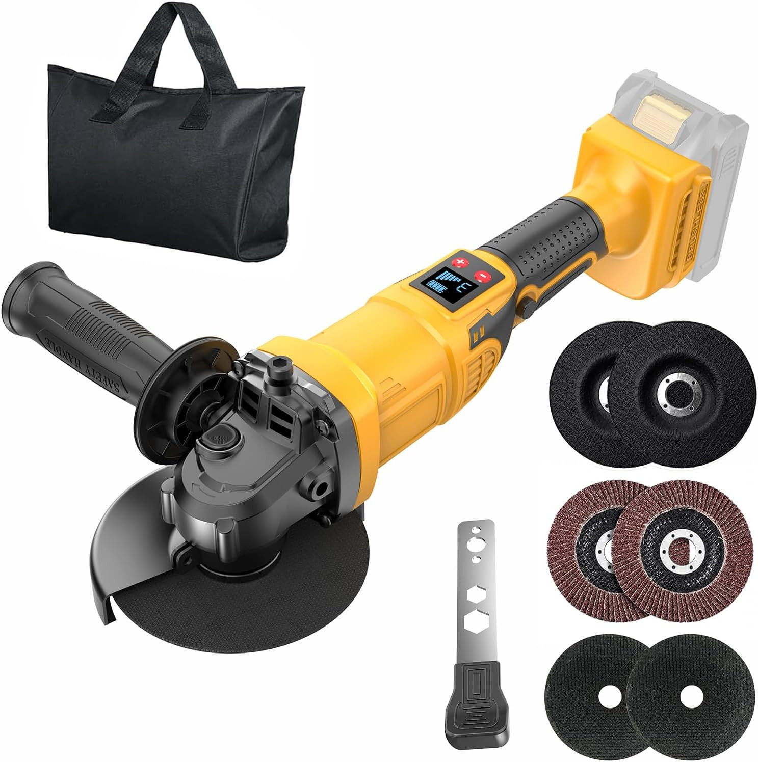 Cordless Angle Grinder Fit for Dewalt 20V Max Battery(No Battery) | 4-1/2" Brush