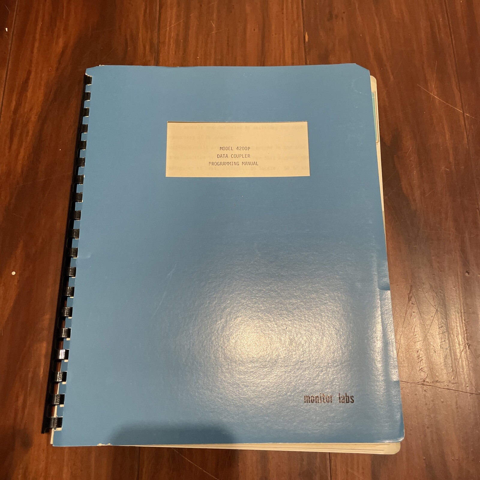 Monitor Labs Model 4200P Data Coupler Programming Manual