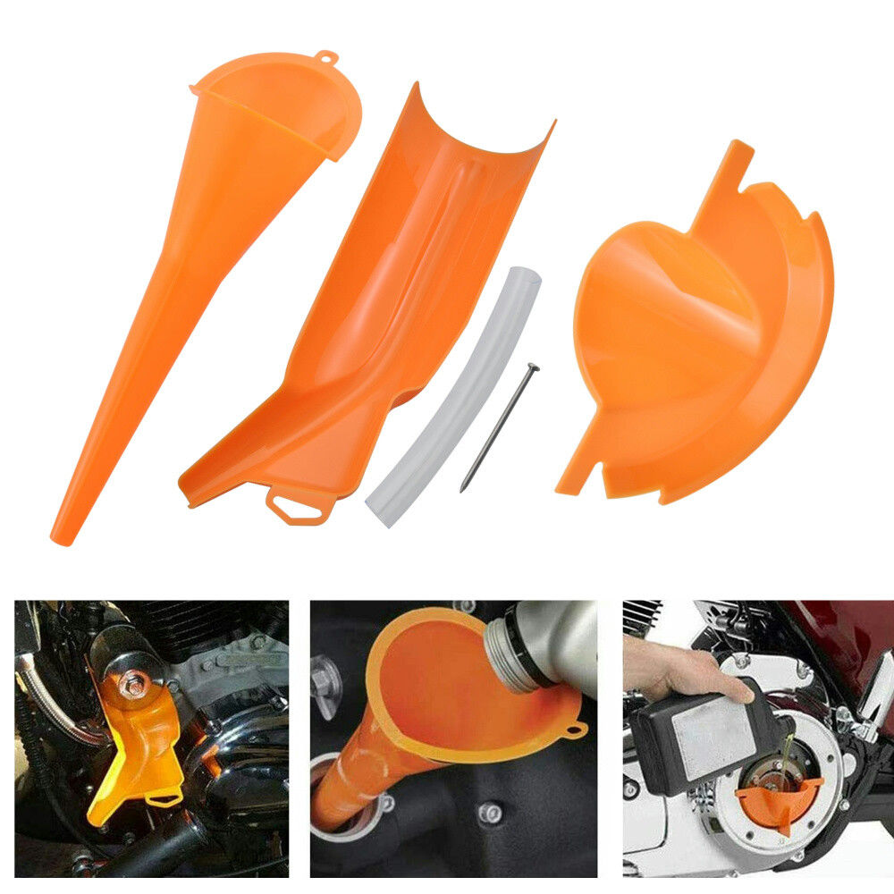 Oil Change Kit Drain Fill Oil Funnel Transmission Crankcase For Harley Motorbike