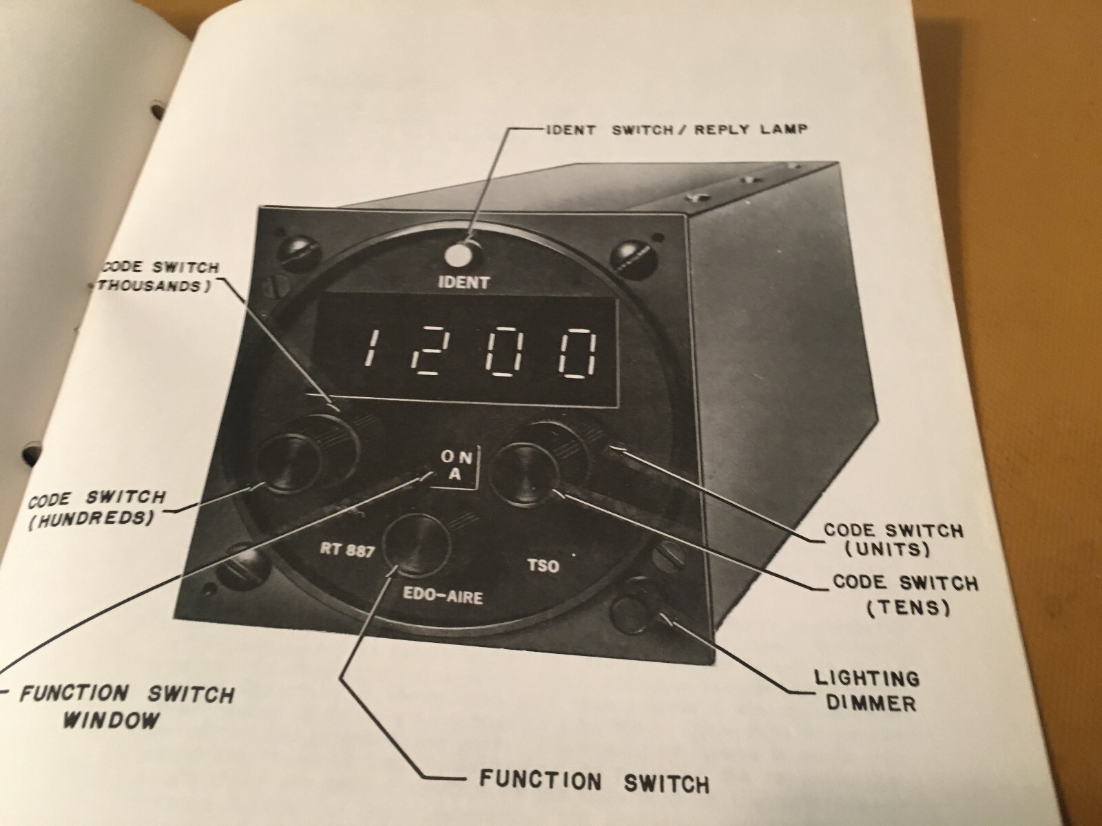 Edo-Aire RT 887 Transponder Install Manual