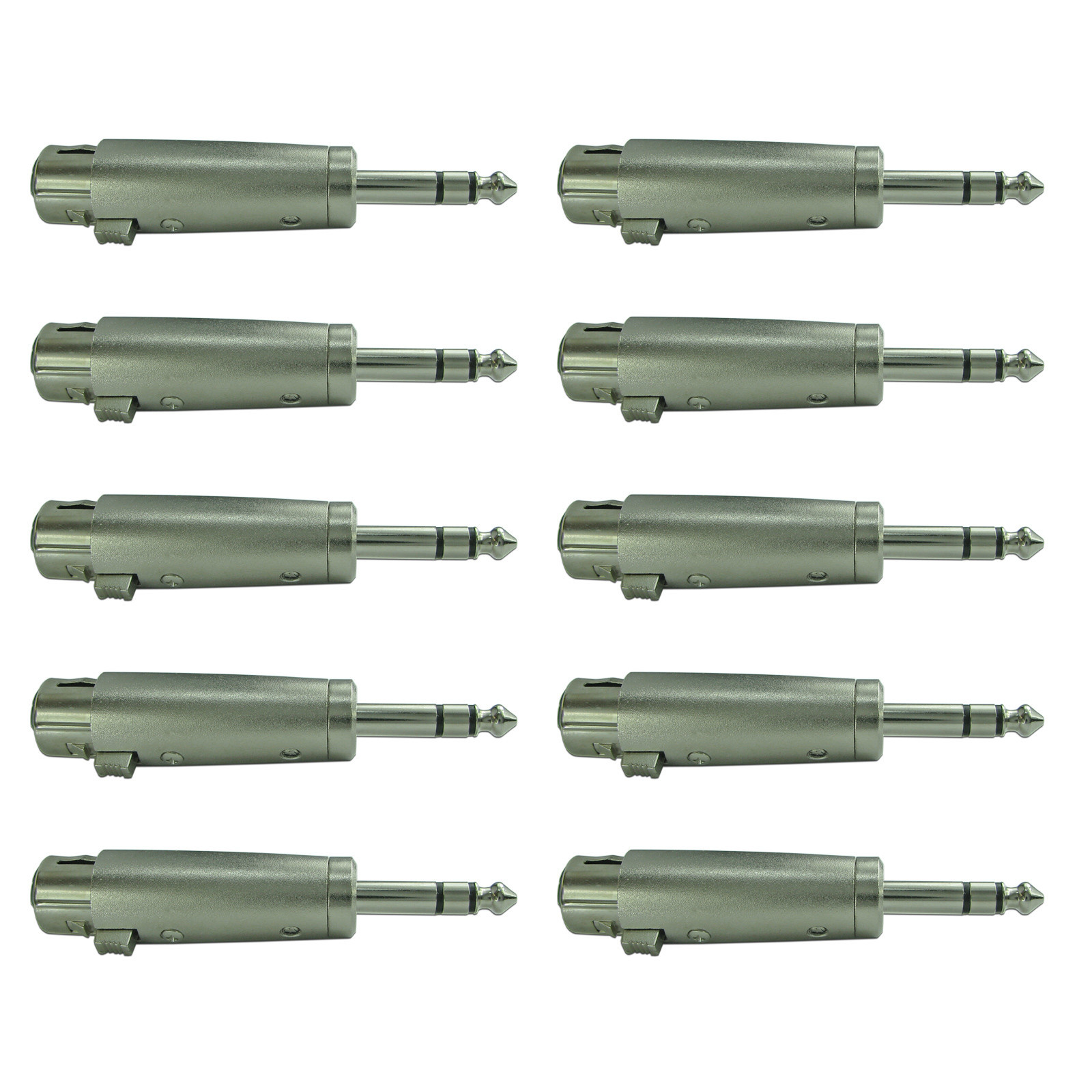 10 3pin XLR female to 1/4 TRS male stereo balanced microphone cable cord adapter