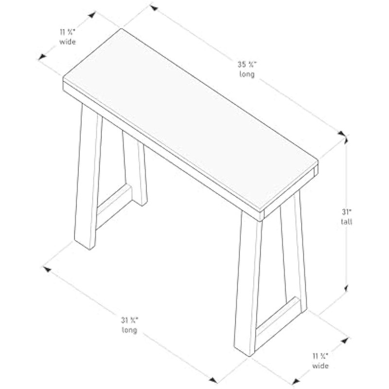 Solid Pine Console Table Entryway Accent Furniture Easy Assembly Durable Design