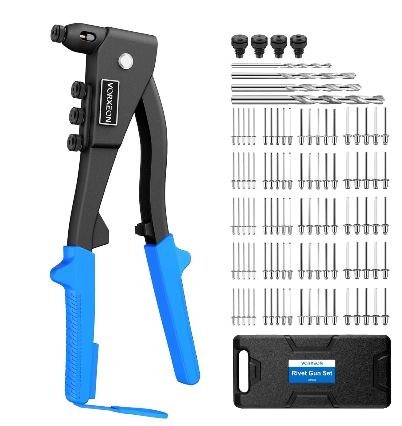 VORXEON Pop Rivet Gun Kit Heavy Duty Riveter Tool Set new sealed