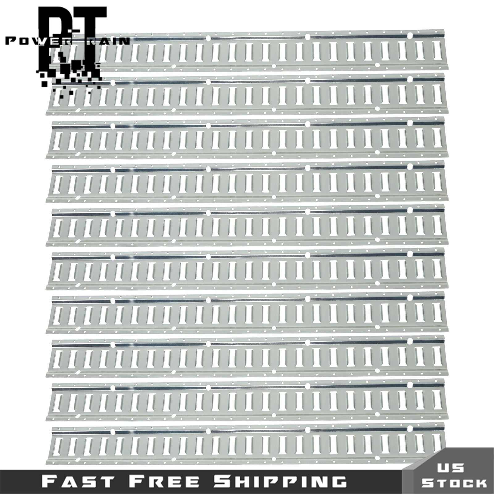 For Cargo Trailer 10 Pack 4' E Track Tie Down Rail Kit Power Coated