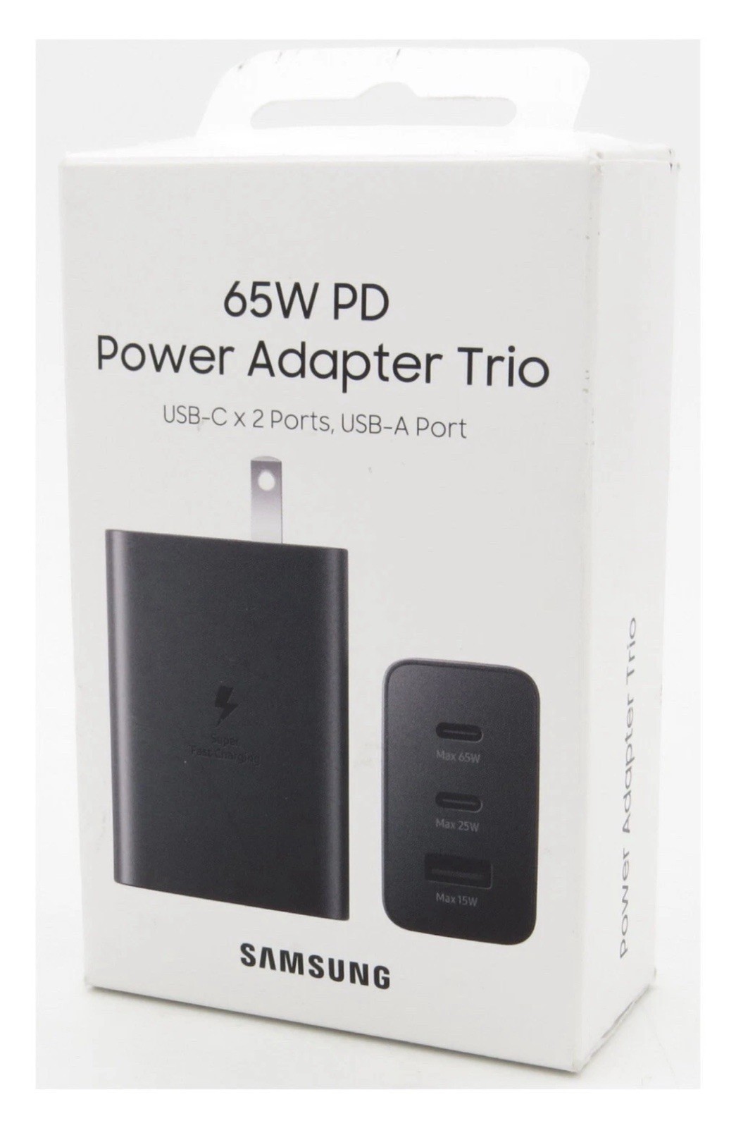 Samsung 65W PD 3.0 Trio Power Adapter EP-T6530 Super Fast Charging Wall Charger