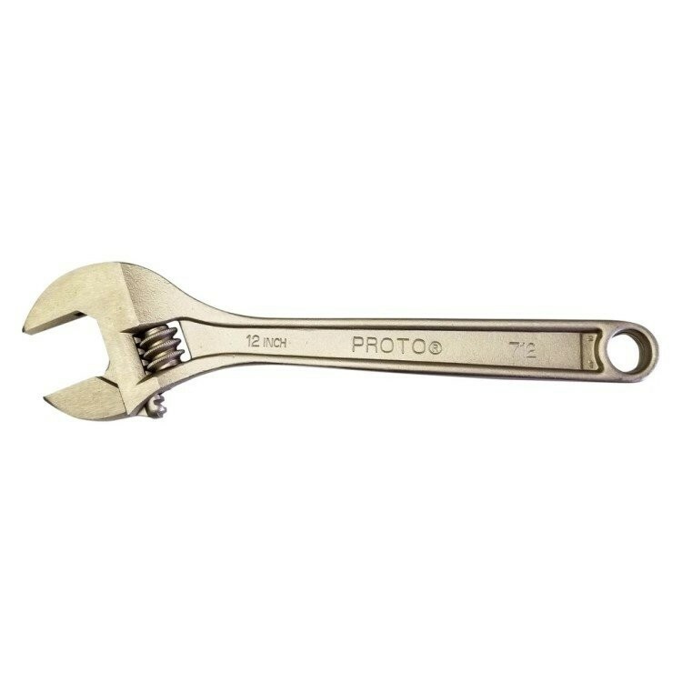 Stanley PROTO 12" Adjustable Wrench 712- USA- Chrome NEW 300mm Satin Finish