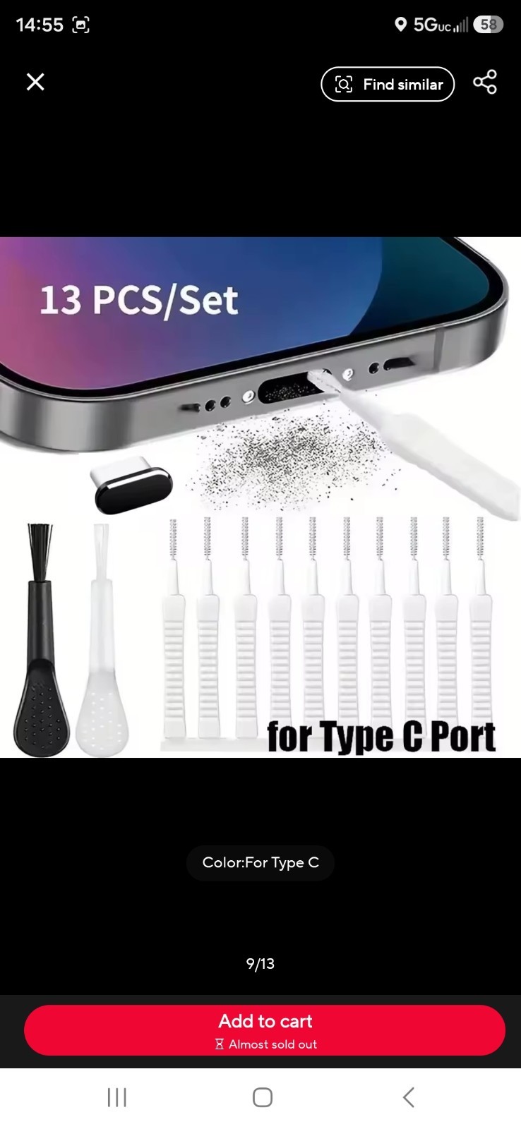 Cell Phone Speaker Cleaning Set Earphone Port Dust Brush Kit for iPhone Xiaomi