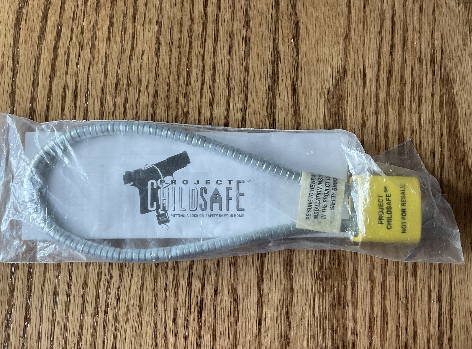 Project Childsafe Gun Lock Child Safe Cable With Padlock 2 Keys Instructions NEW