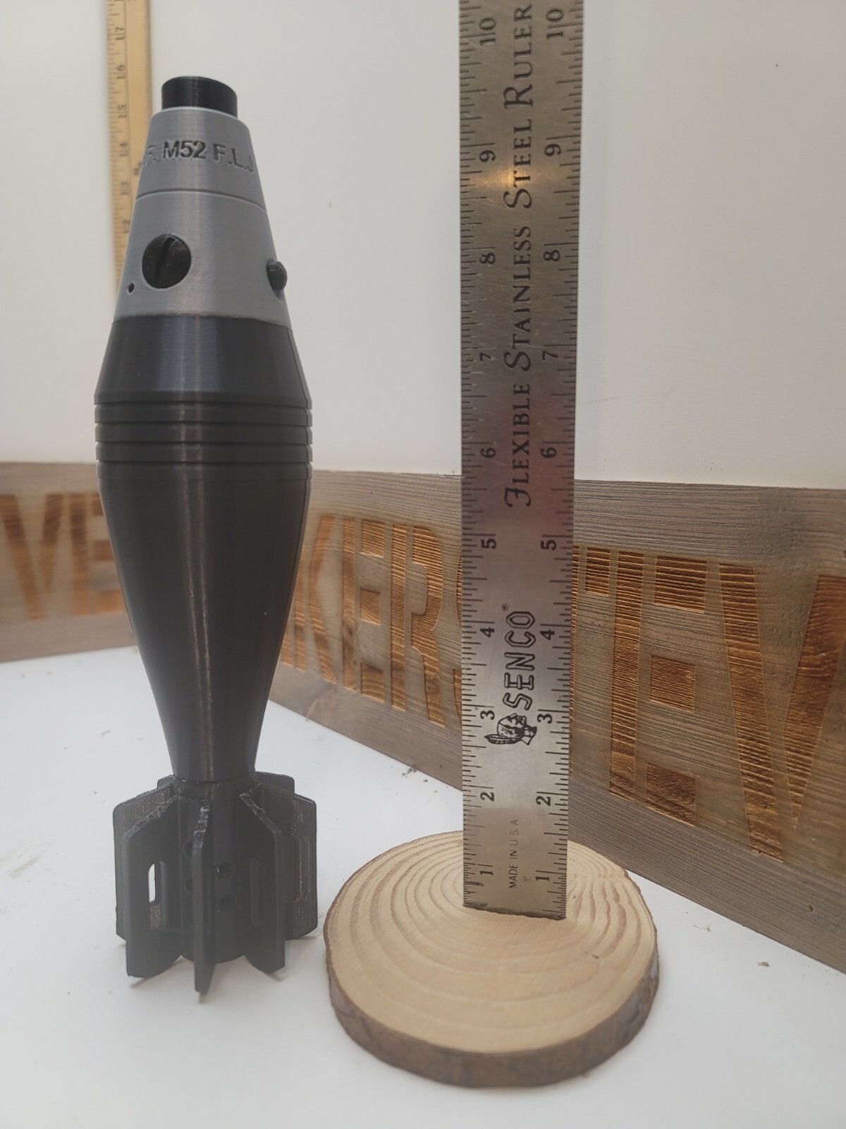 3D Printed 60mm M49A2 Mortar Complete FAKE - PROP - INERT - ALL PLASTIC COSPLAY