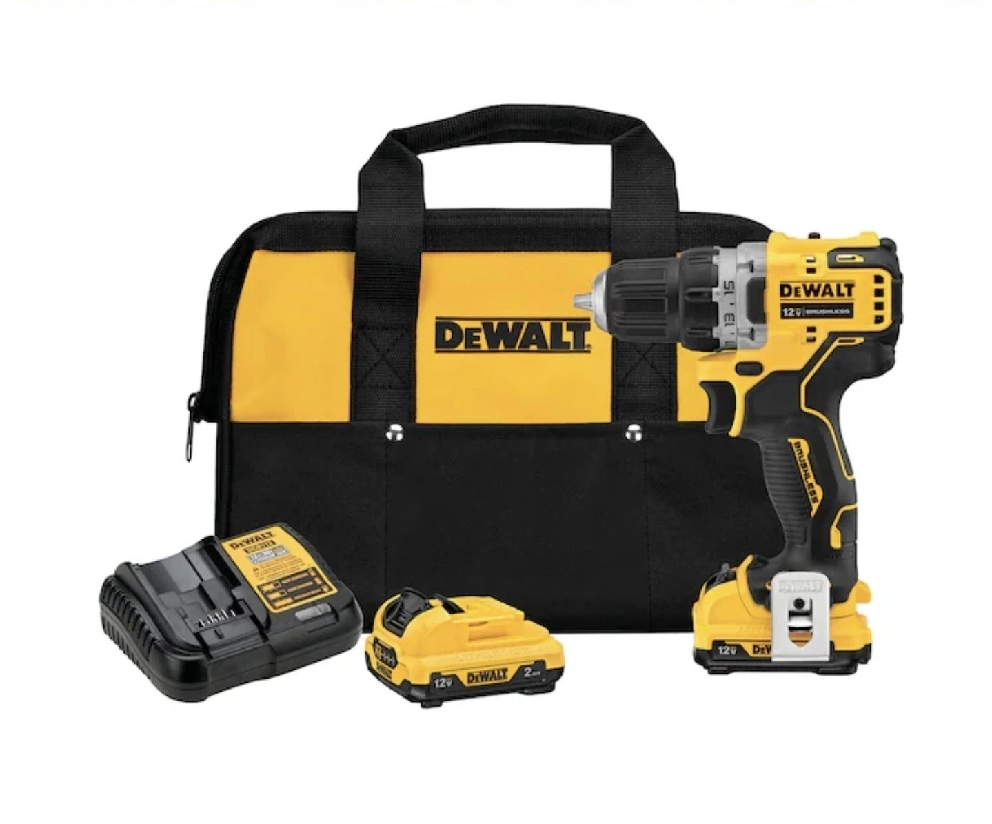 DeWALT Drill Driver 3/8 Inch DCD701F2 XTREME 12V MAX Brushless Cordless Kit!