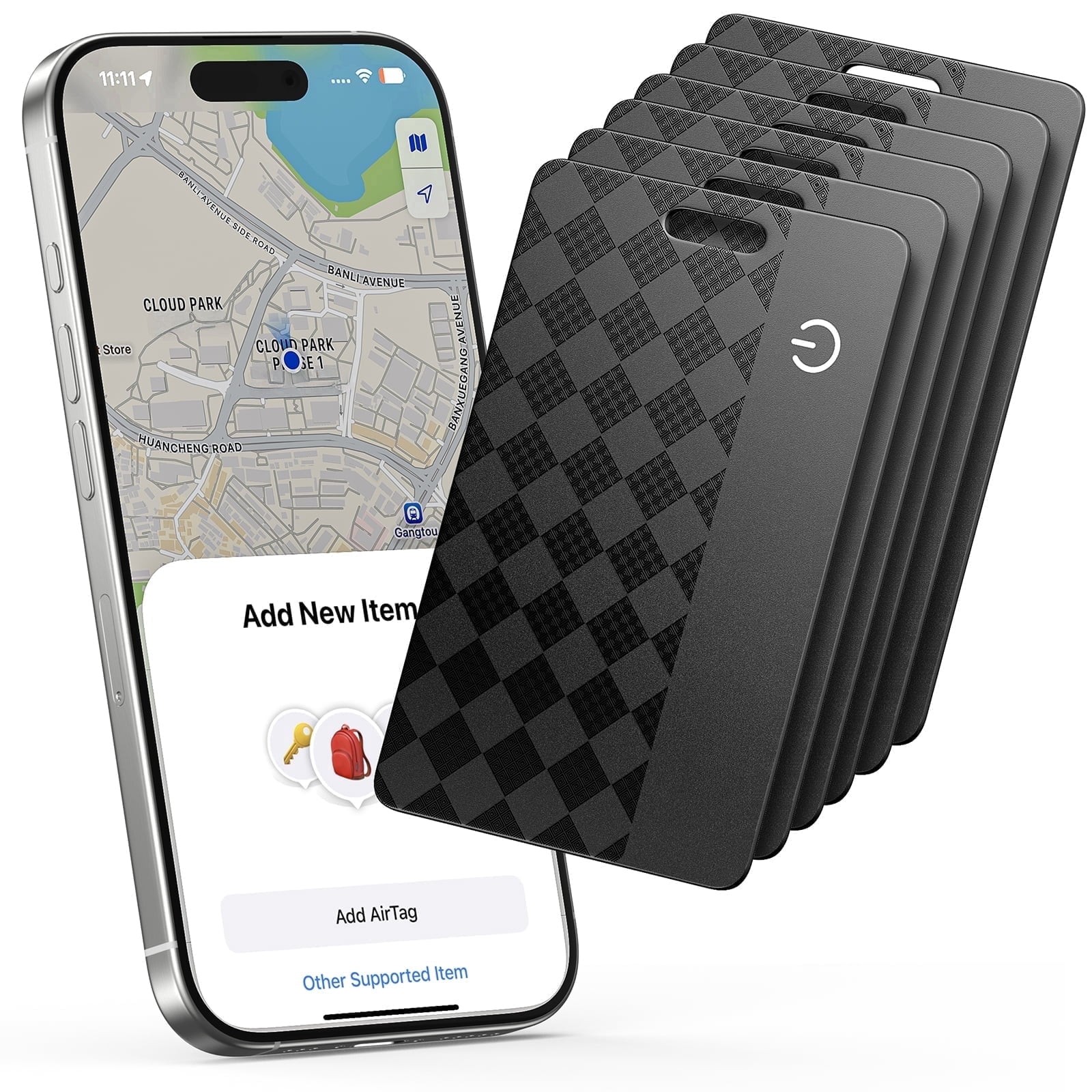 Wallet Tracker, MFi Certified for IOS, Ultra-Thin IP68 Anti-Loss Locator for iOS
