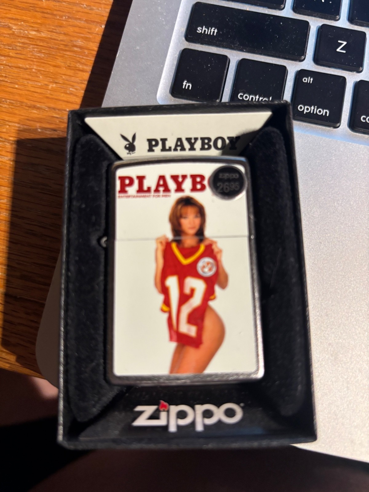 Zippo Playboy October 1996 Cover Satin Chrome Windproof Lighter NEW RARE