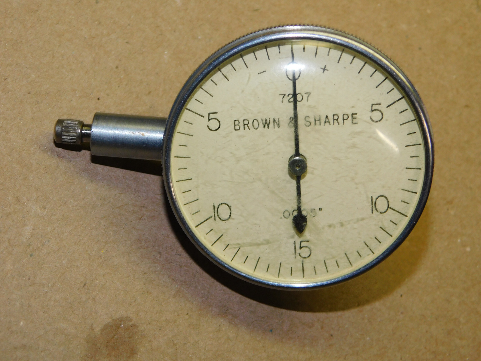 Vintage Browne And Sharpe 7202 Dial Indicator Jeweled   .001  Workd Good