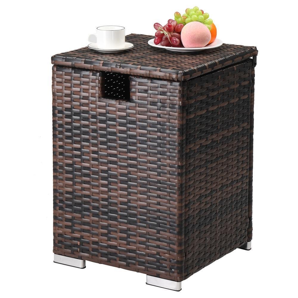 16 Gallon Outdoor Storage Deck Box Weather Resistant Container Box with Lid