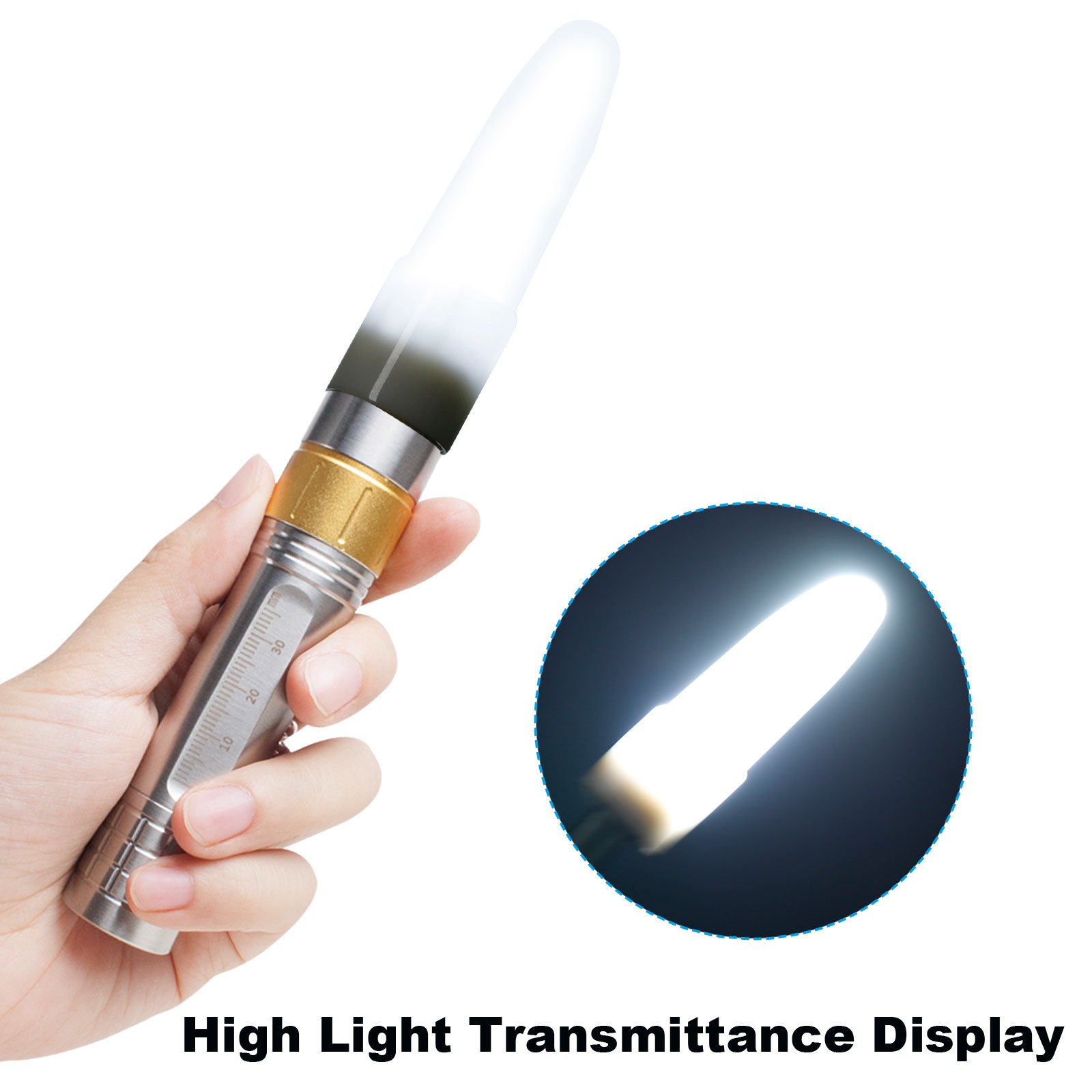 Flashlight Diffuser Caps, 4 Pcs Wear-Resistant Flashlight Signal Wand White